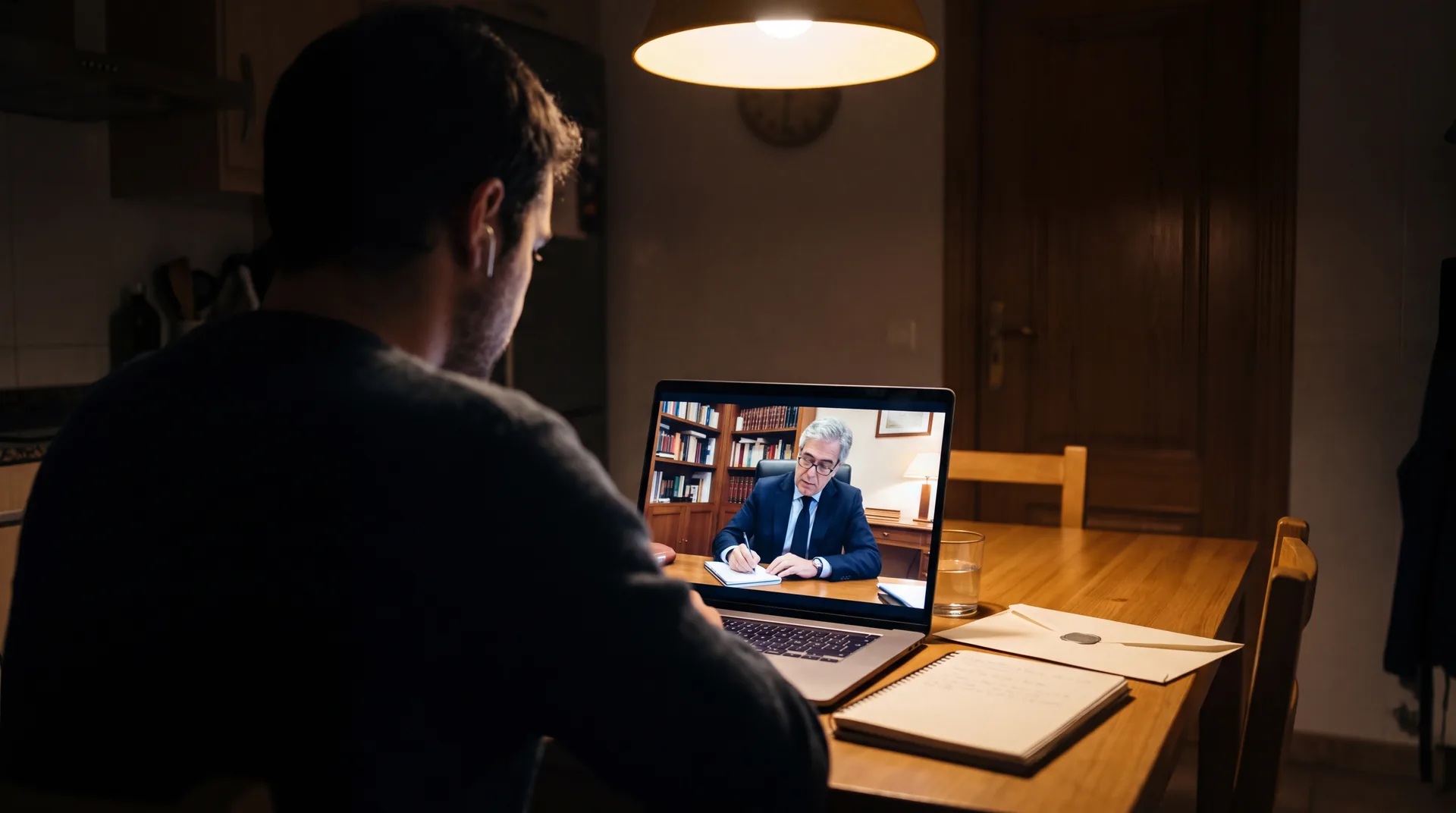 Reunión confidencial por videollamada con un penalista